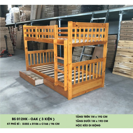 012 Honey : Giường 2 Tầng + Hộc Kéo - 1m / 1m